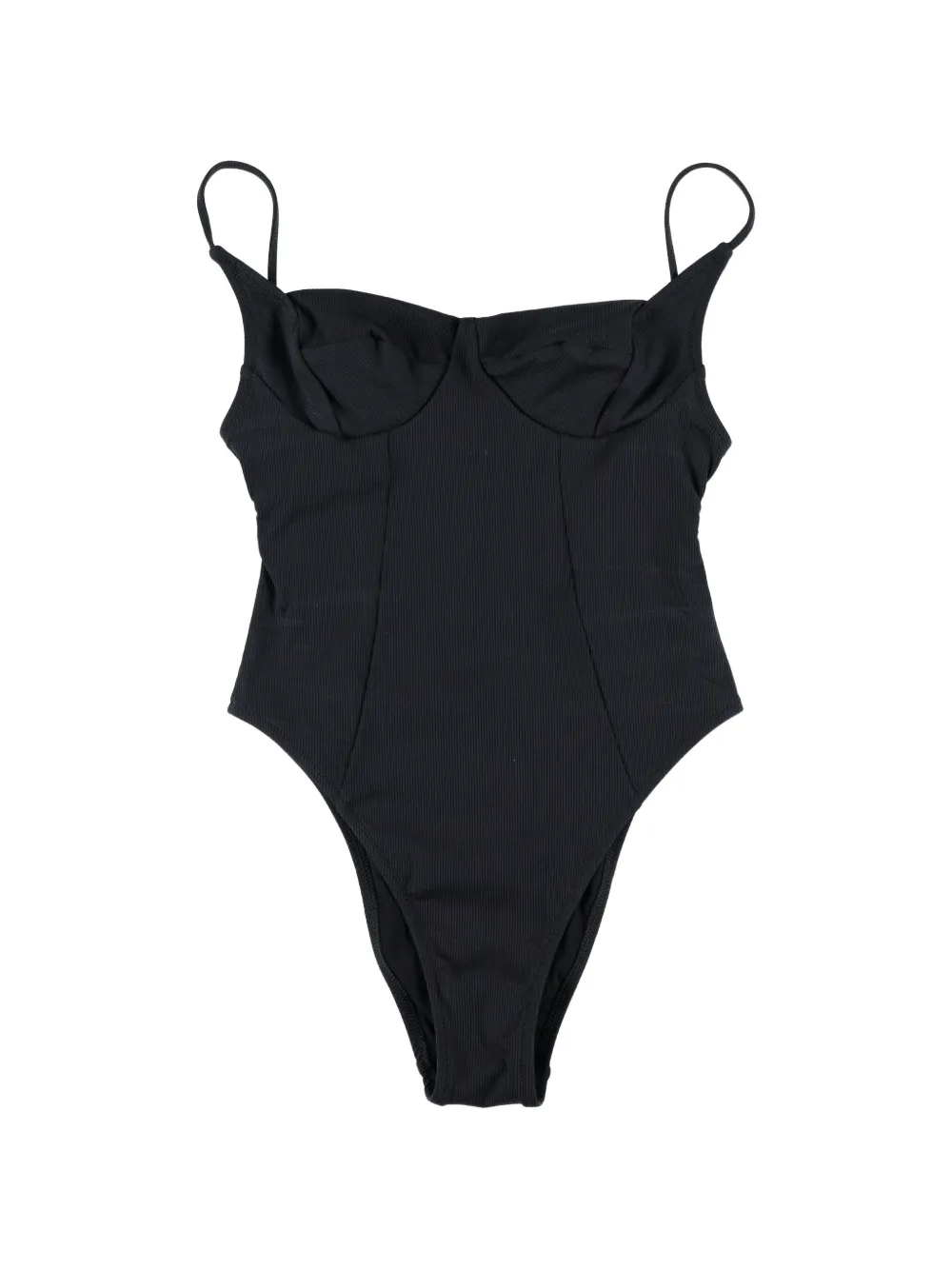 BELAMER Nina ribbed swimsuit - Nero