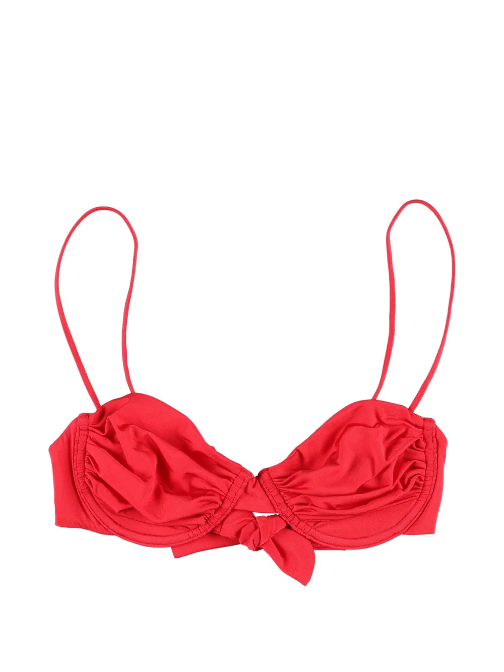 BELAMER Olivia ruched bikini top - Rosso