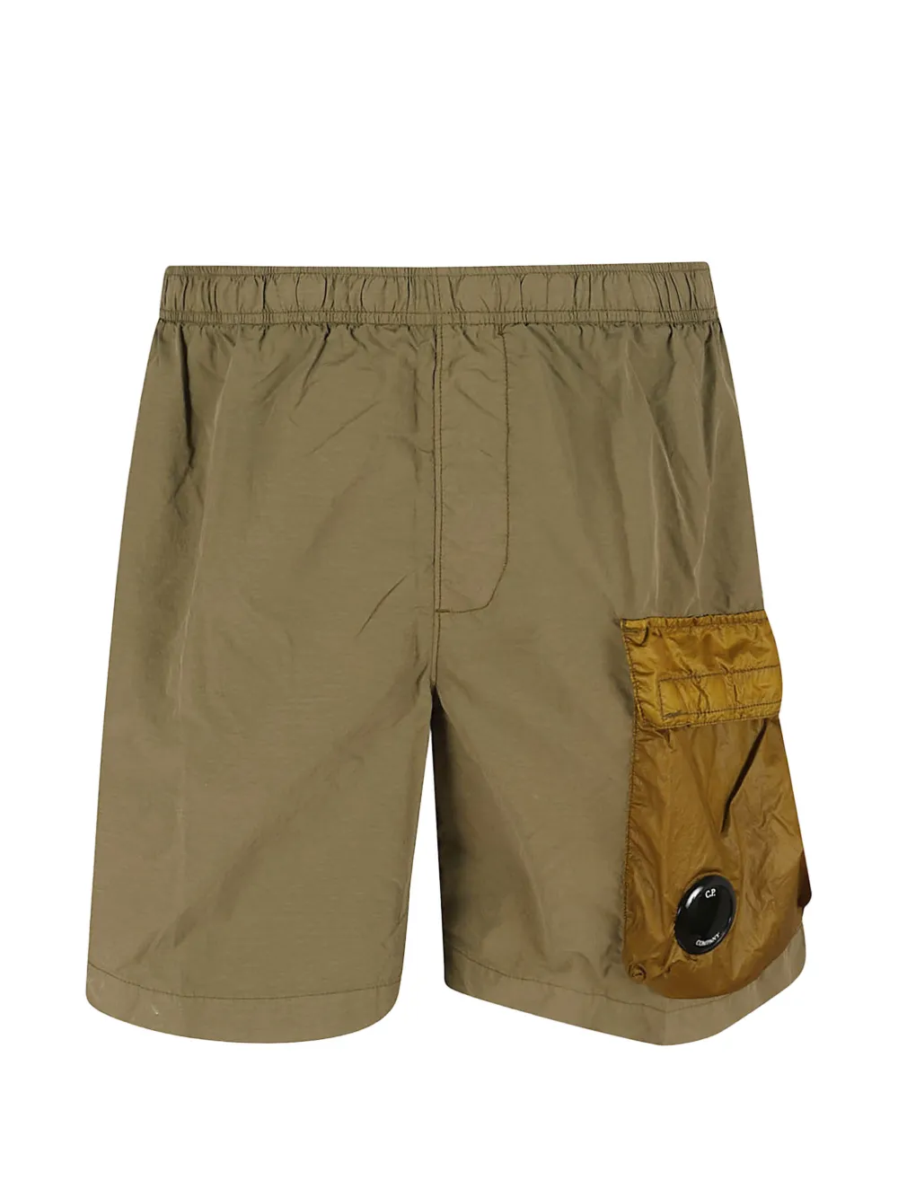 C.P. Company logo-lens cargo shorts - Grün