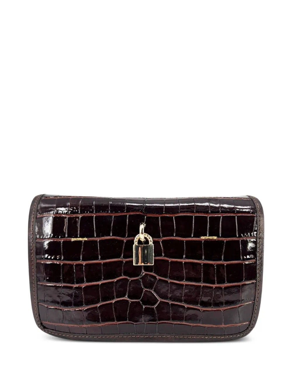 Madison.Maison Moc Croc crossbody bag - Marrone