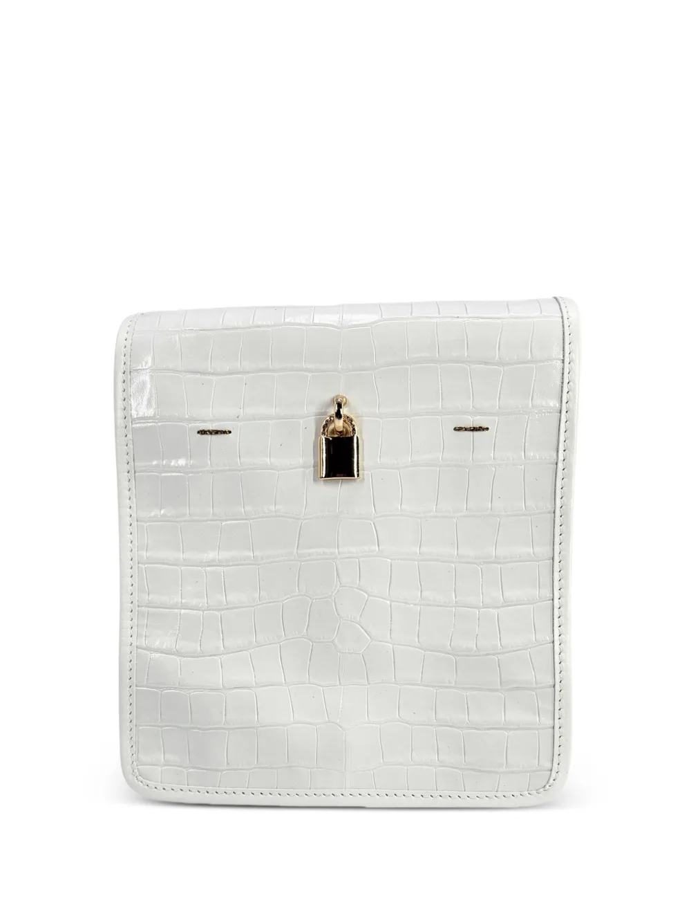 Madison.Maison Moc Croc crossbody bag - Bianco