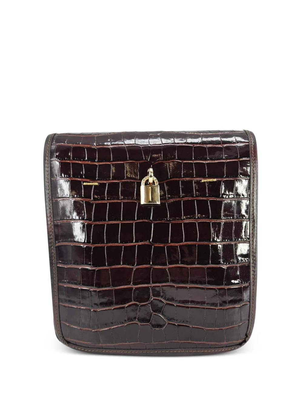 Madison.Maison Moc Croc crossbody bag - Marrone