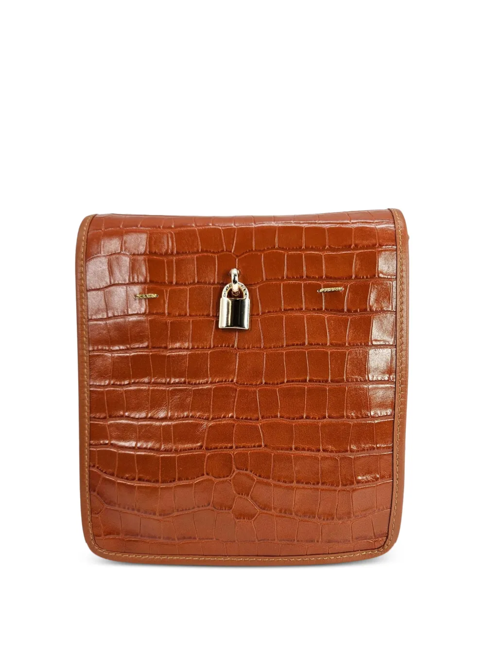 Madison.Maison Moc Croc crossbody bag - Marrone