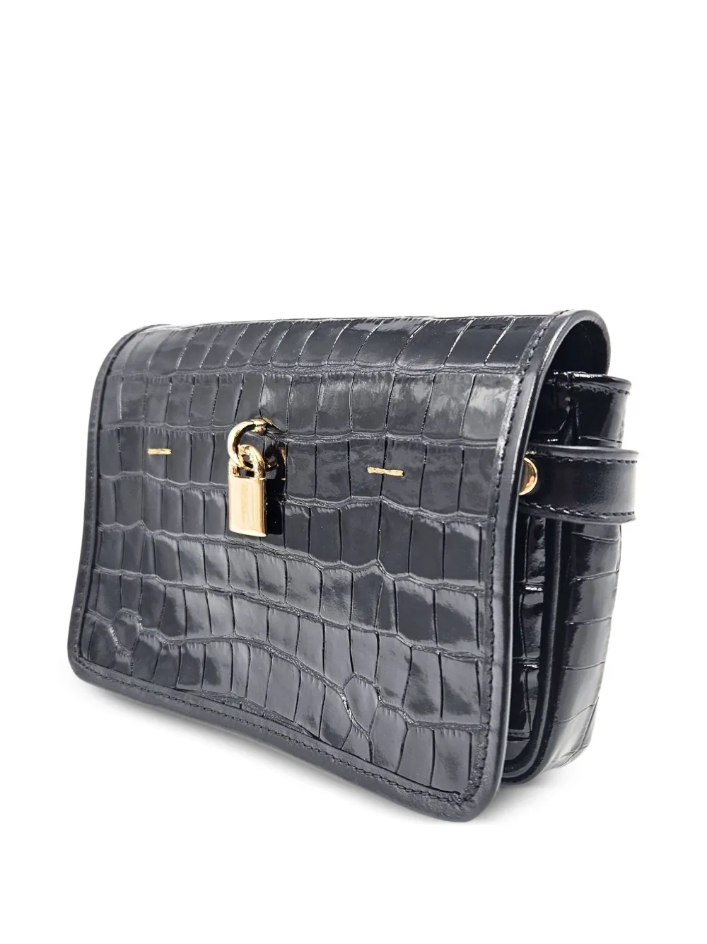 Madison Maison Moc Croc crossbodytas Zwart