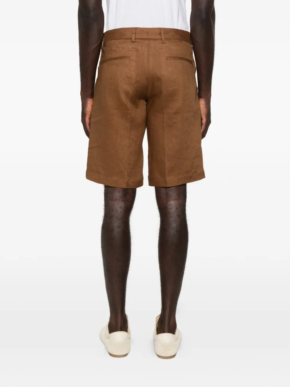 Entre Amis TK geplooide bermuda shorts Bruin