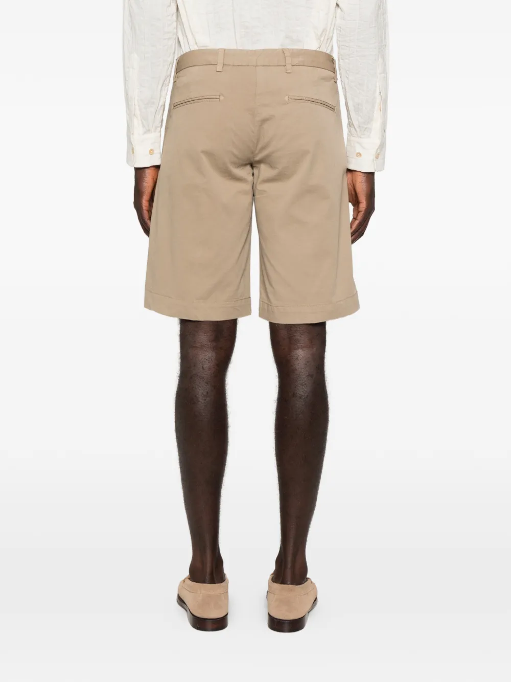 Entre Amis Danubio belt-loop shorts Beige