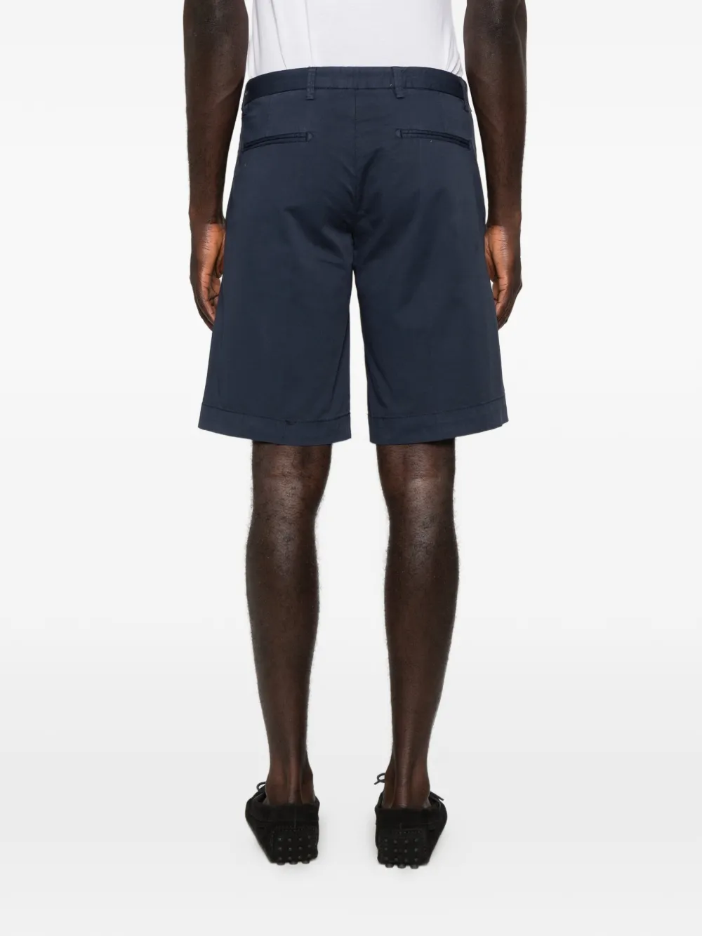 Entre Amis Danubio shorts met riemlus Blauw
