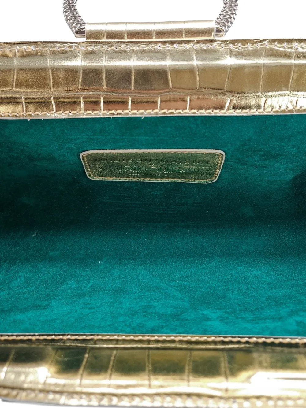 Madison Maison Moc Croc clutch Goud