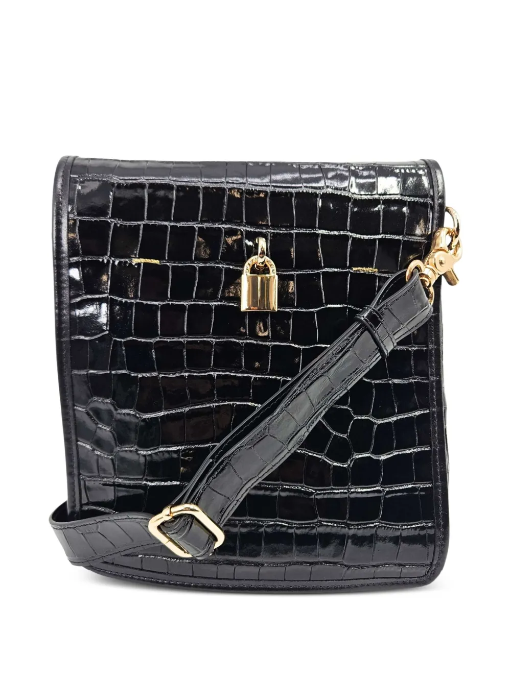 Madison Maison Moc Croc crossbodytas Zwart