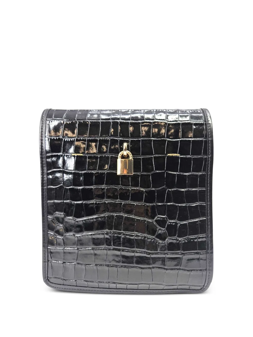 Madison.Maison Moc Croc crossbody bag - Nero