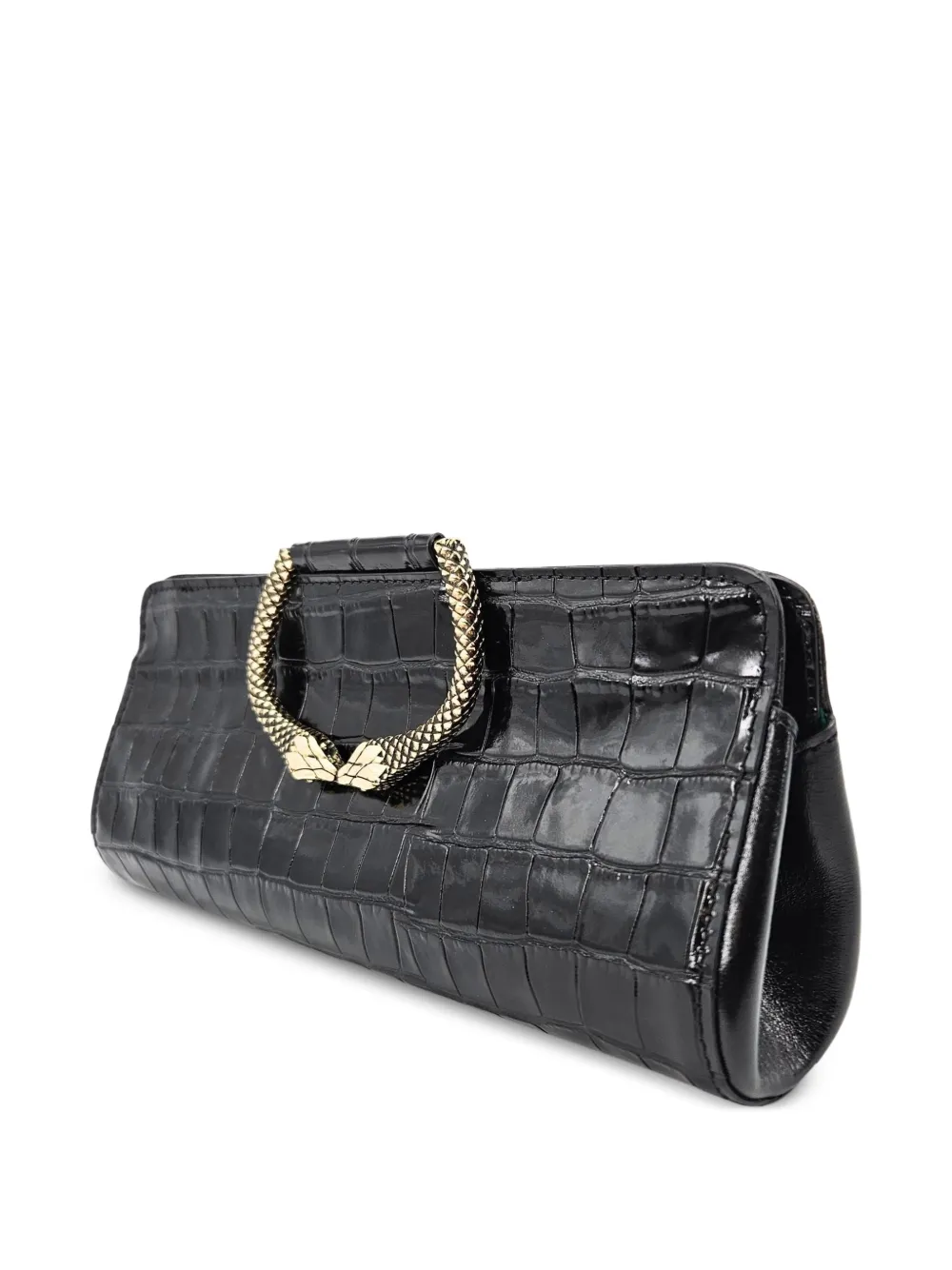 Madison Maison Moc Croc clutch Zwart