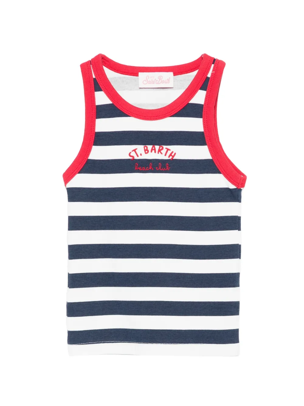 MC2 Saint Barth Kids Blue striped-pattern tank top - Blau