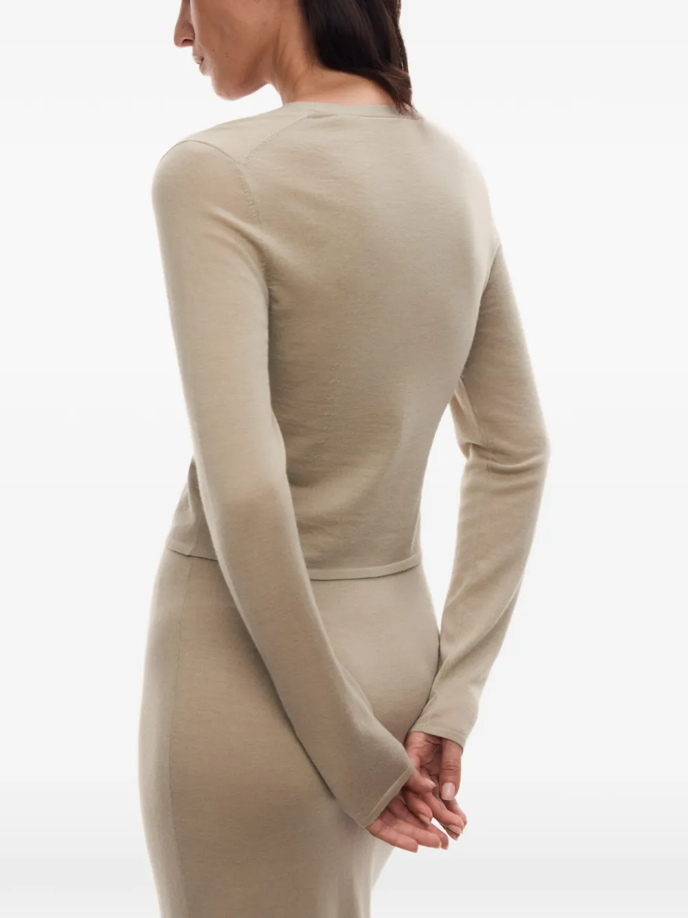 12 STOREEZ Camelia vest met V-hals Beige