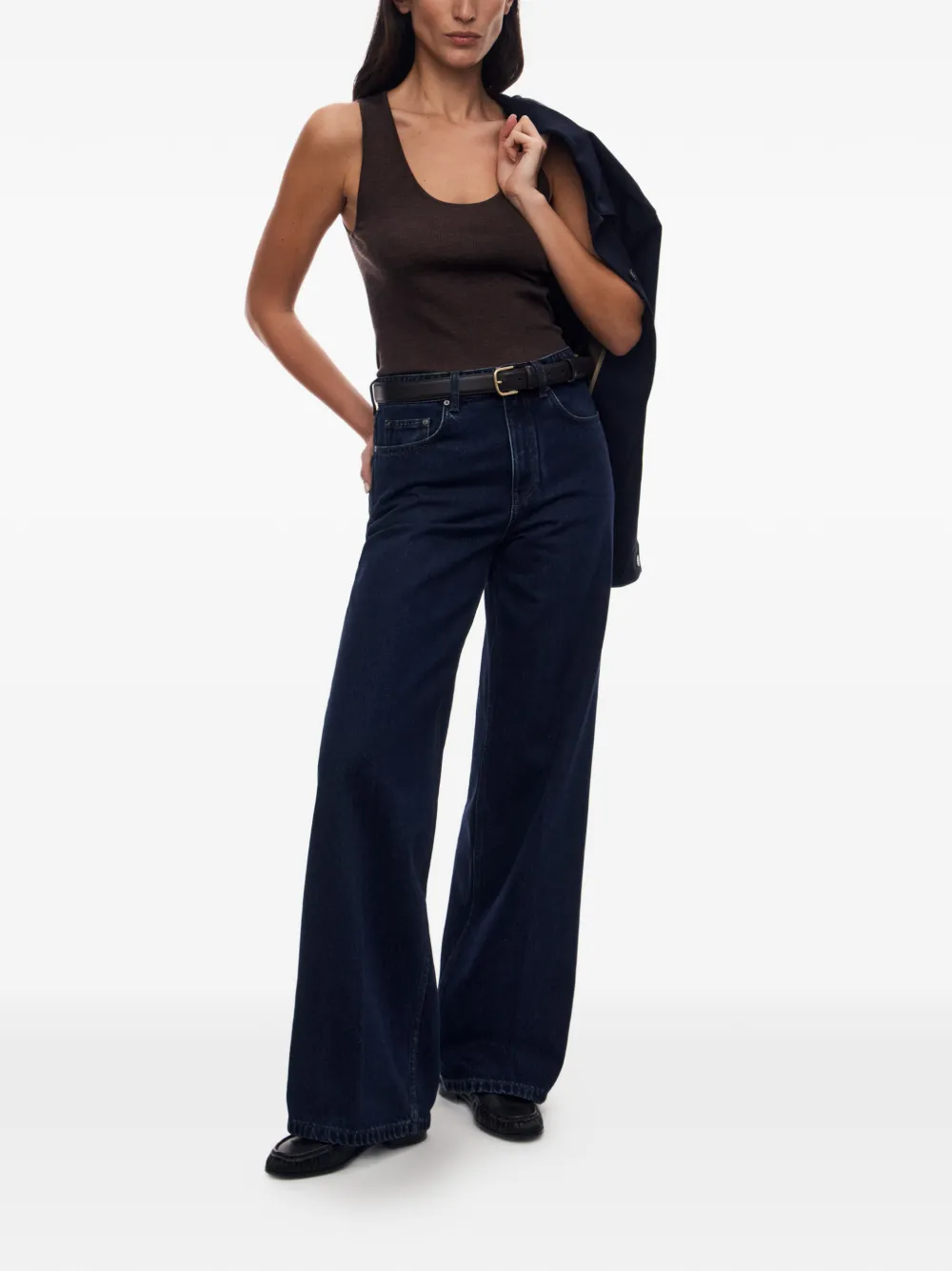 12 STOREEZ 415 jeans met wijde pijpen Blauw