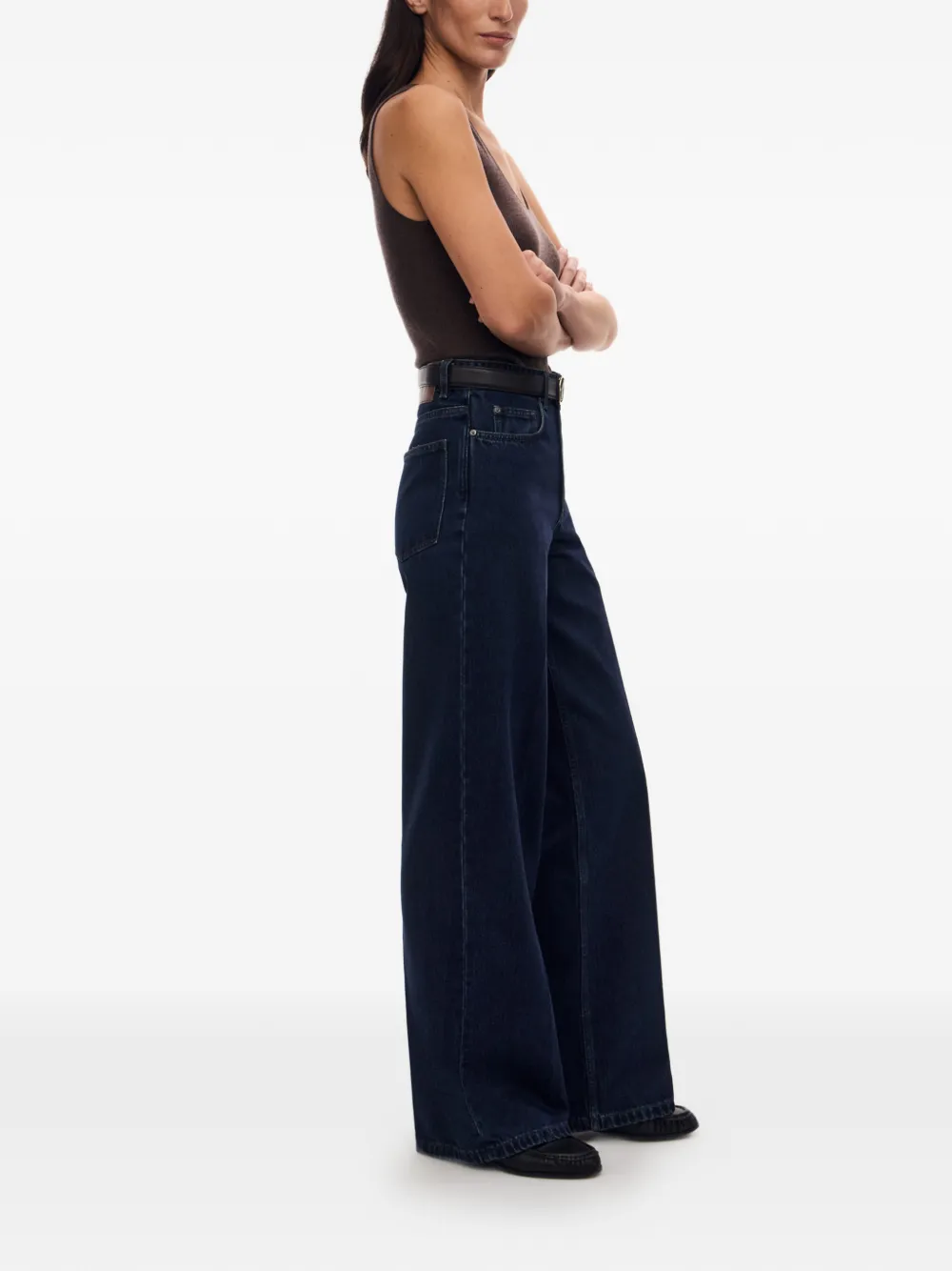 12 STOREEZ 415 jeans met wijde pijpen Blauw
