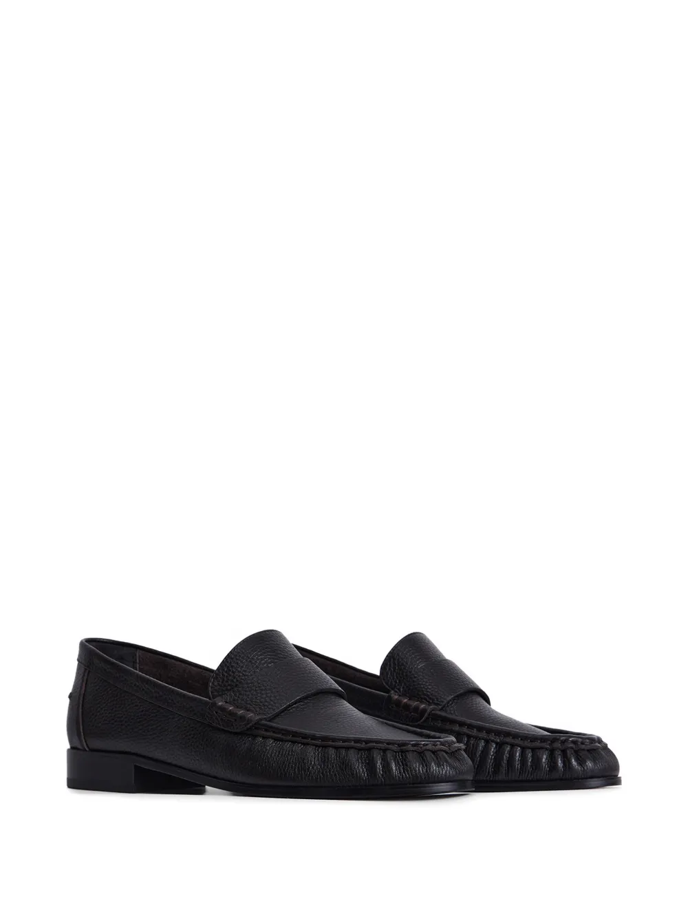 12 STOREEZ grained leather loafers Bruin
