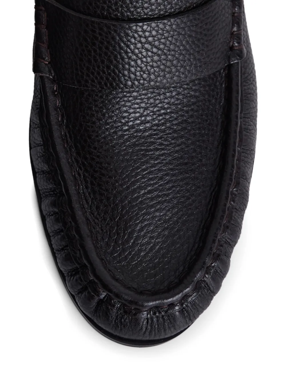12 STOREEZ grained leather loafers Bruin