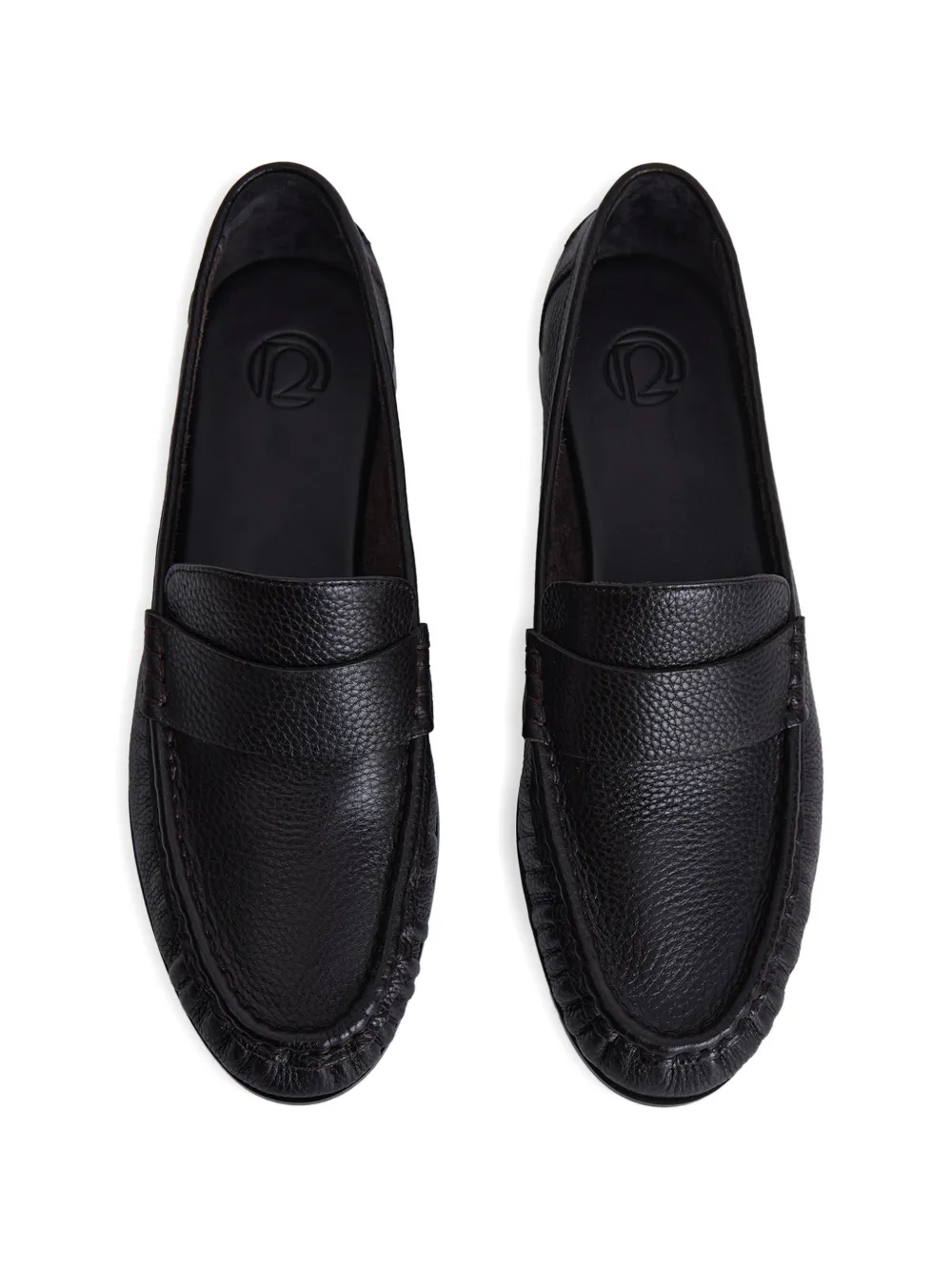 12 STOREEZ grained leather loafers Bruin