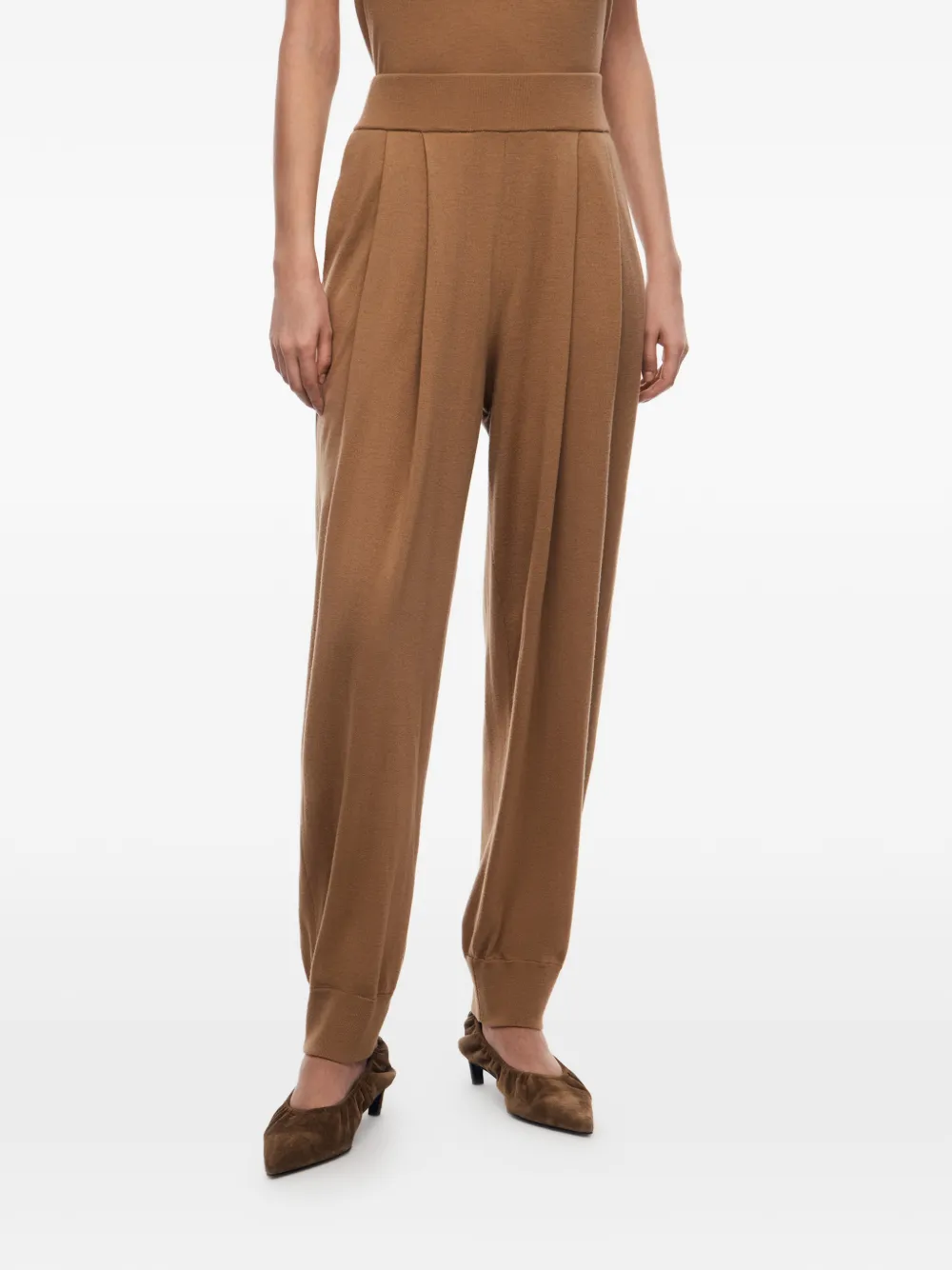 12 STOREEZ Jasmin geplooide broek Bruin