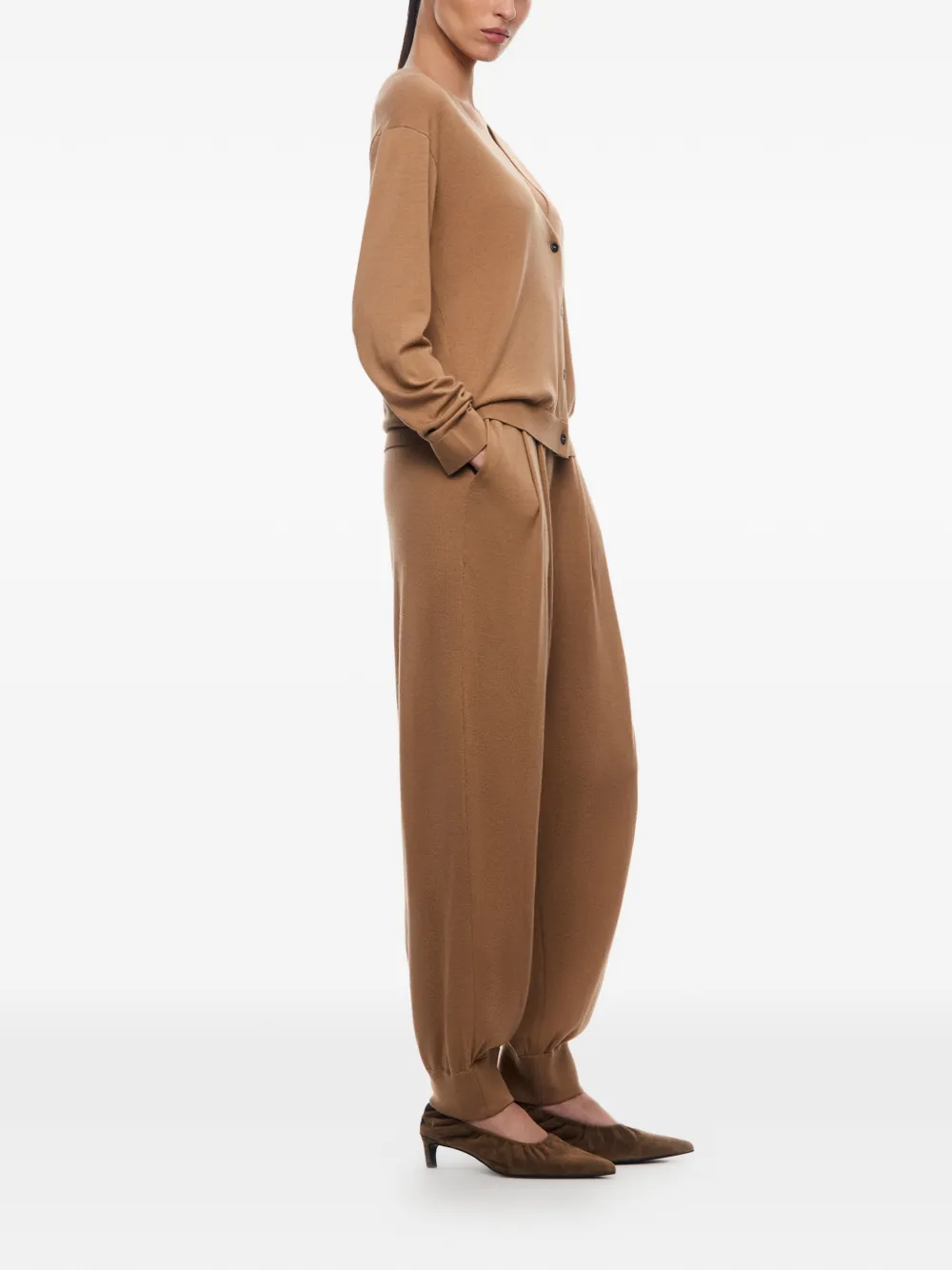 12 STOREEZ Jasmin geplooide broek Bruin