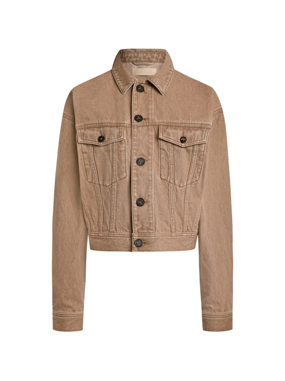12 Storeez Button-fastening Denim Jacket In Animal Print