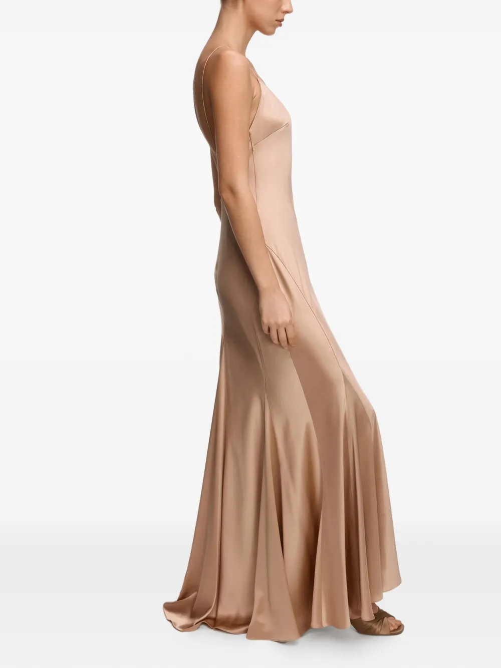 12 STOREEZ Ava zijden maxi-jurk Roze
