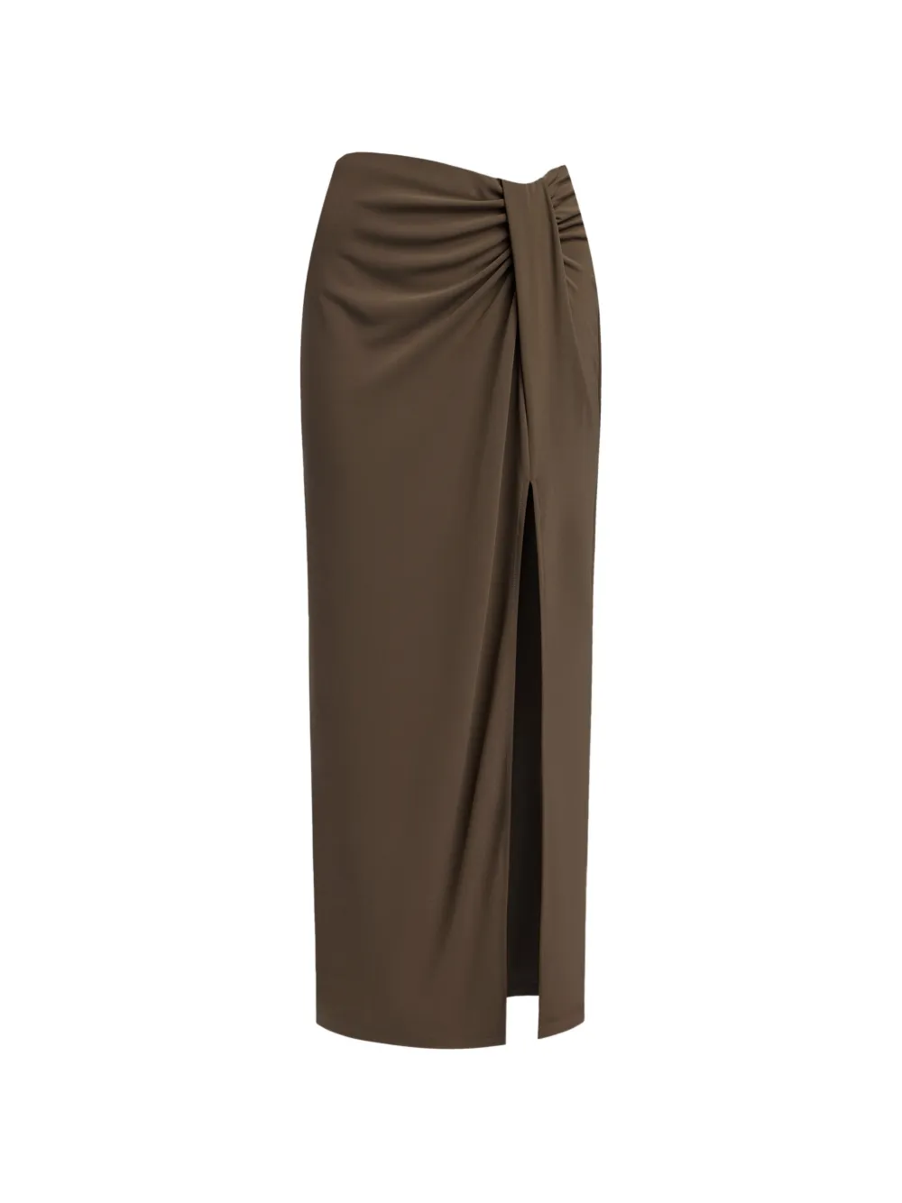 12 STOREEZ draped maxi skirt - Marrone