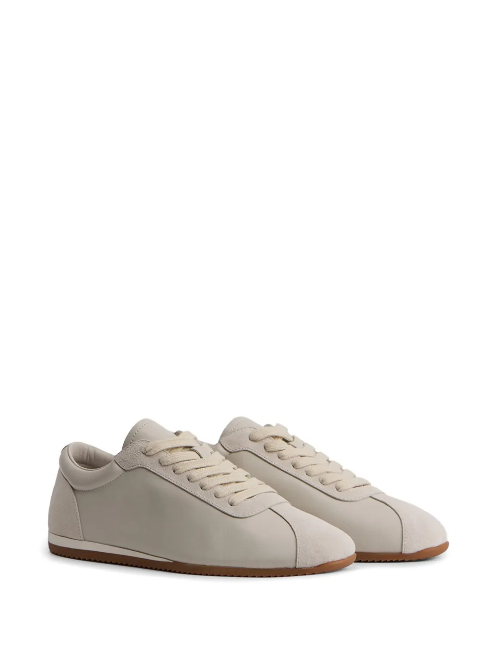 12 STOREEZ Sneakers met suède vlakken Beige