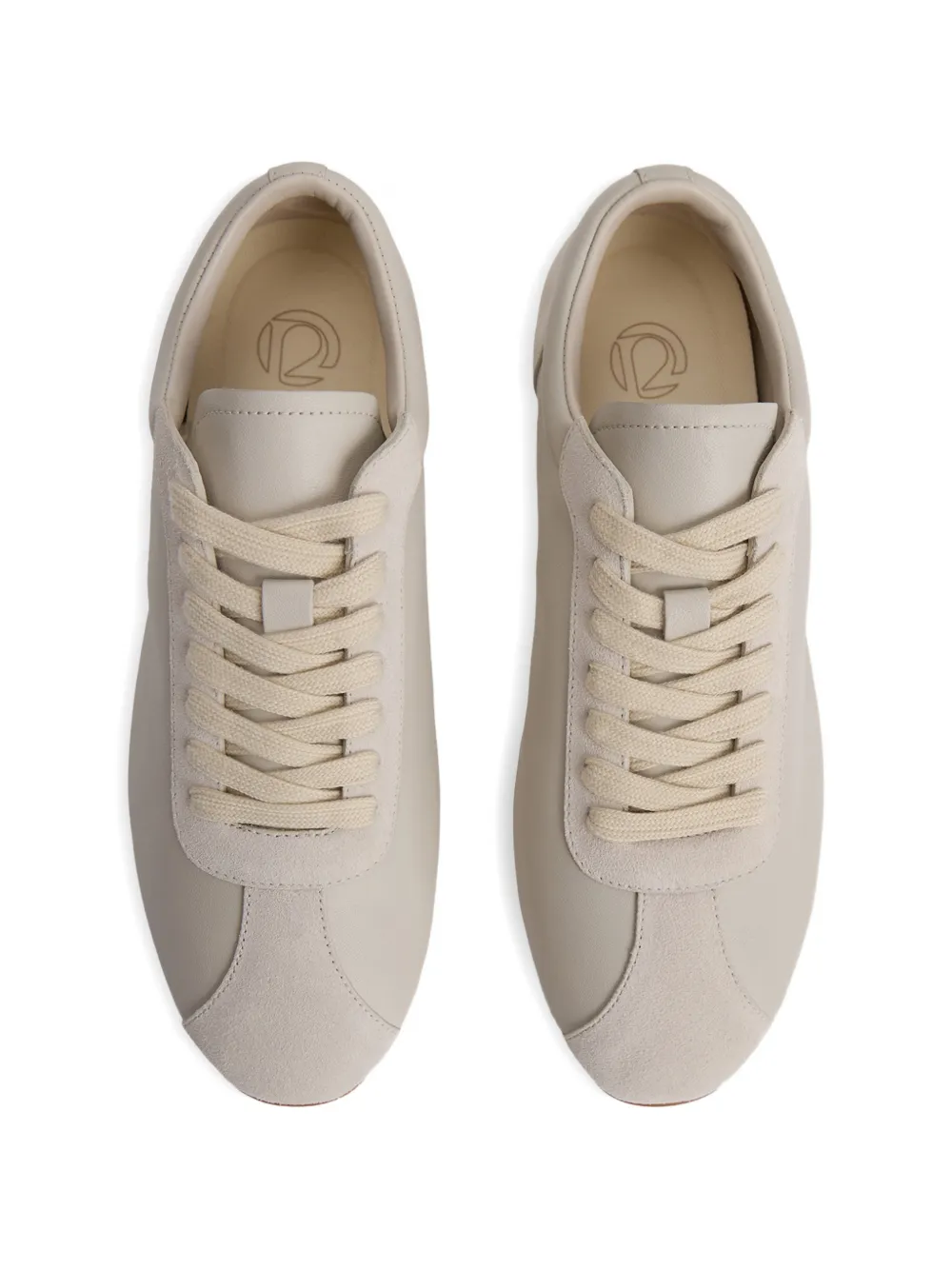12 STOREEZ Sneakers met suède vlakken Beige