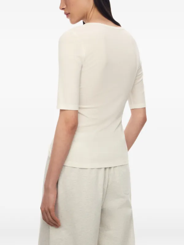 12 STOREEZ Gwen short-sleeve Top | Neutrals | FARFETCH