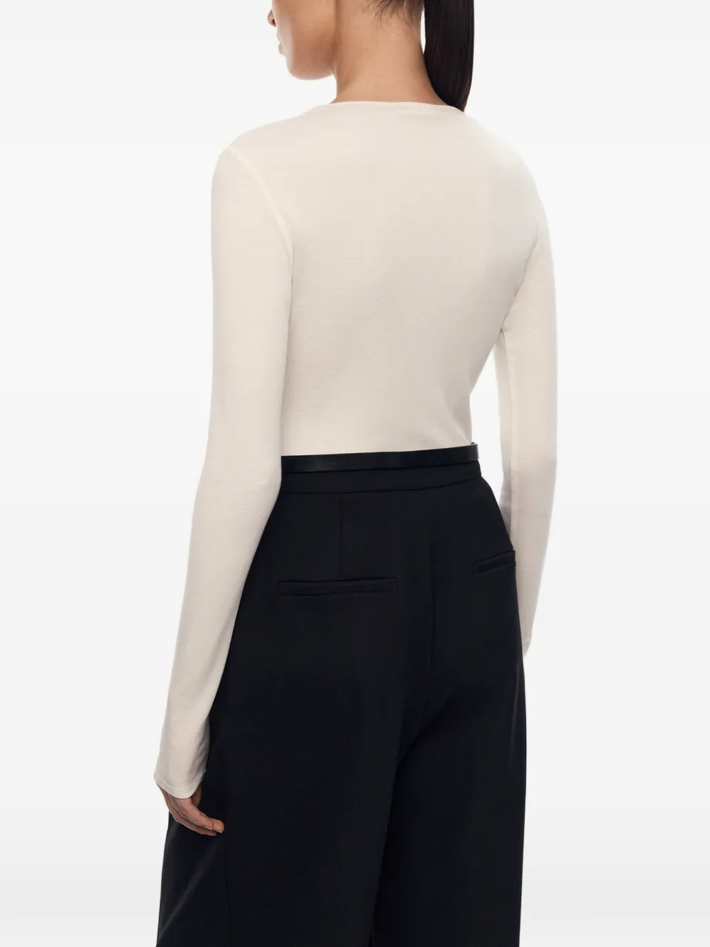 12 STOREEZ Nicole top met lange mouwen Beige