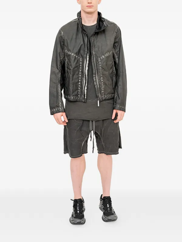 Isaac Sellam Experience Clairvoyant Membrane Leather Jacket | Grey