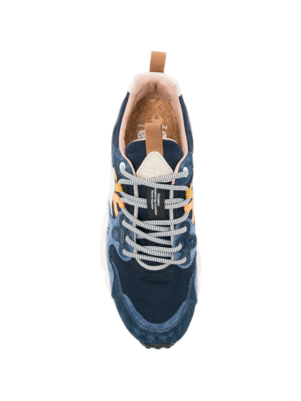 FLOWER MOUNTAIN perforated panelled sneakers Blauw