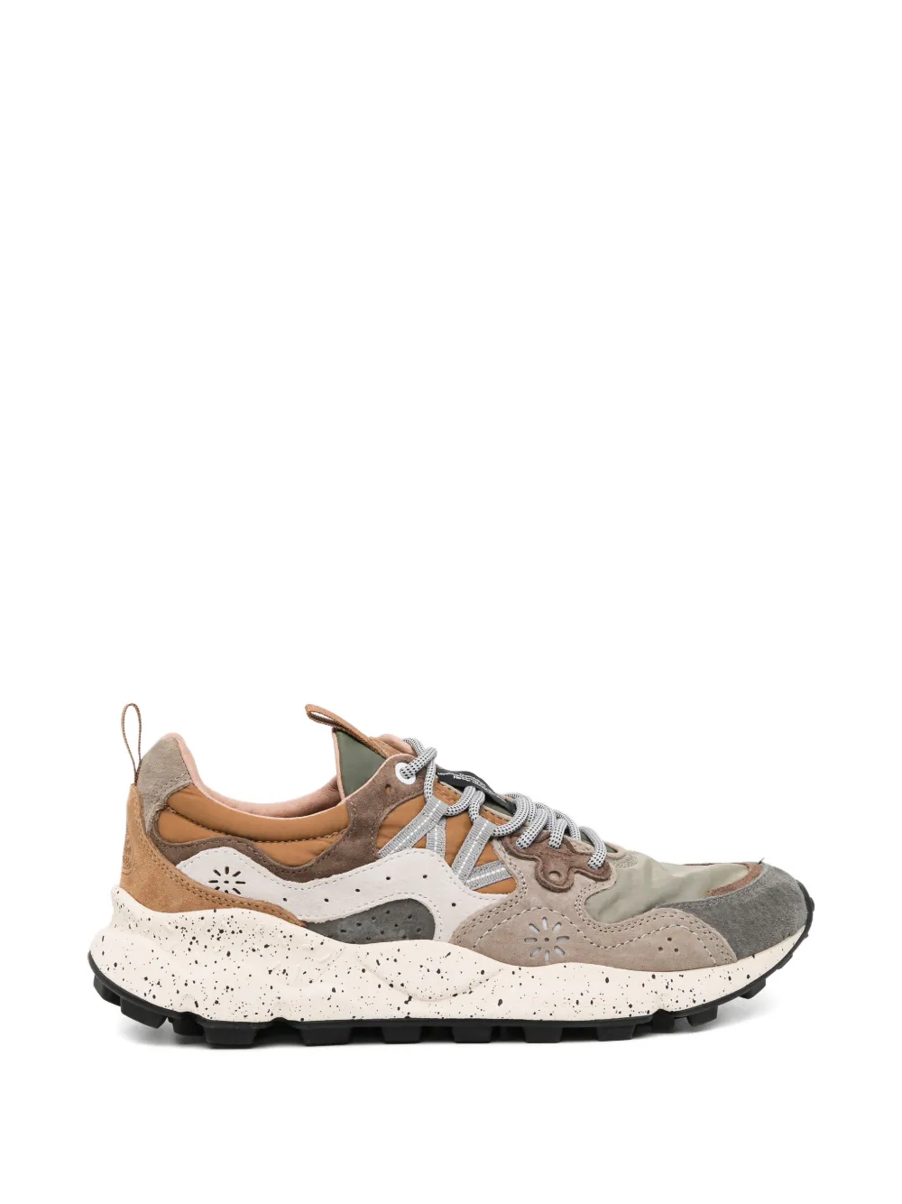 FLOWER MOUNTAIN panelled speckled-sole sneakers - Toni neutri