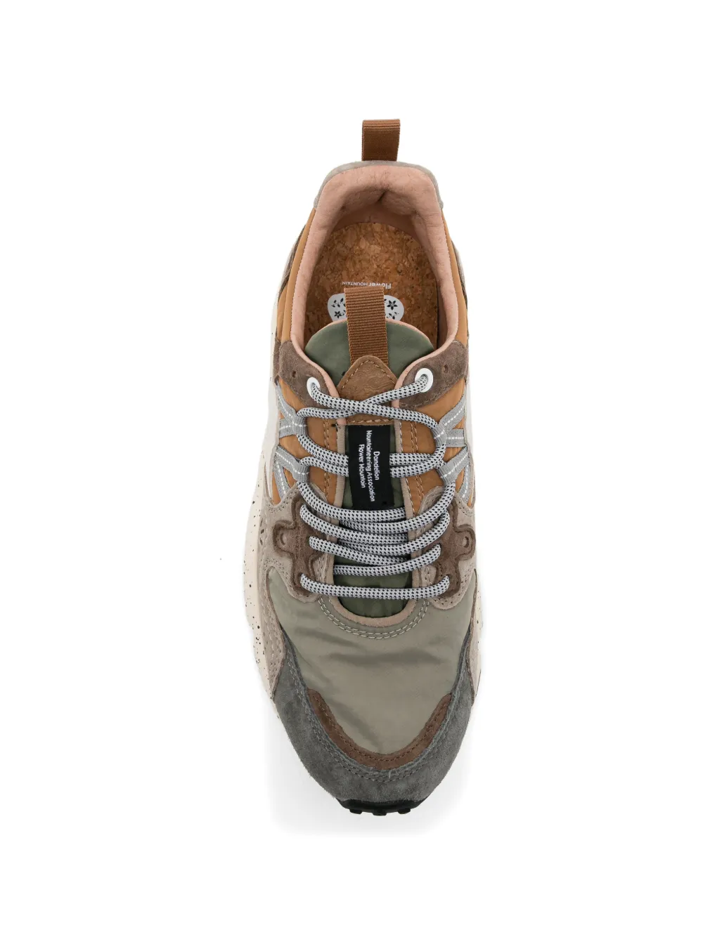 FLOWER MOUNTAIN panelled speckled-sole sneakers Beige