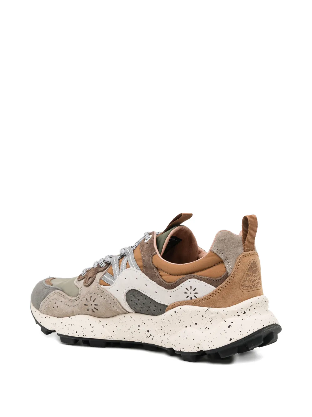 FLOWER MOUNTAIN panelled speckled-sole sneakers Beige