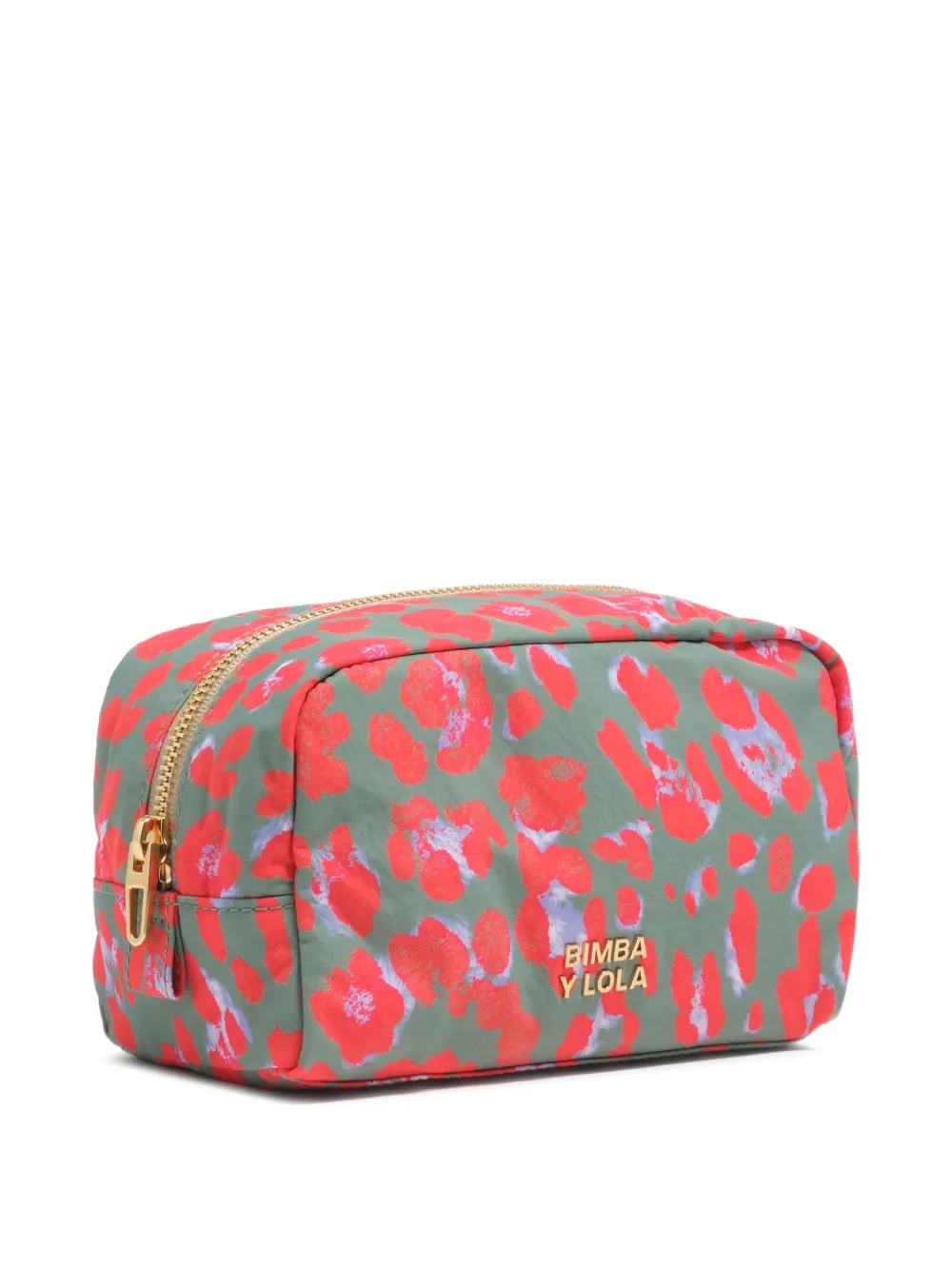BIMBA Y LOLA Nylon make-up tas met luipaardprint Groen