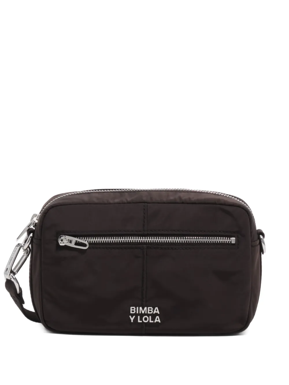 Bimba y Lola Borsa a tracolla con placca logo - Marrone
