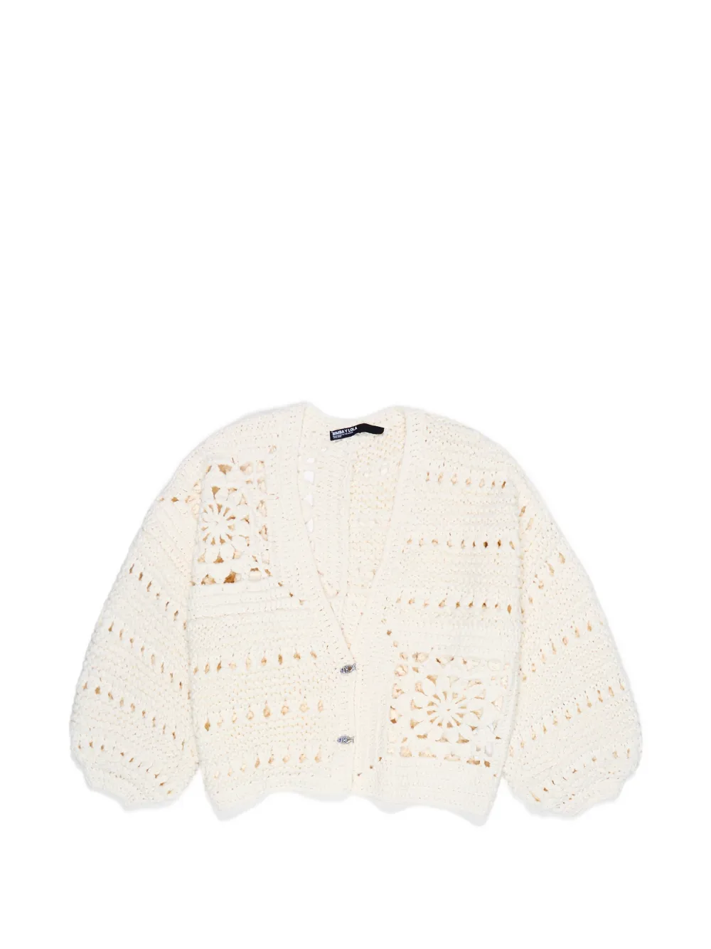 Bimba y Lola Cardigan a fiori - Bianco