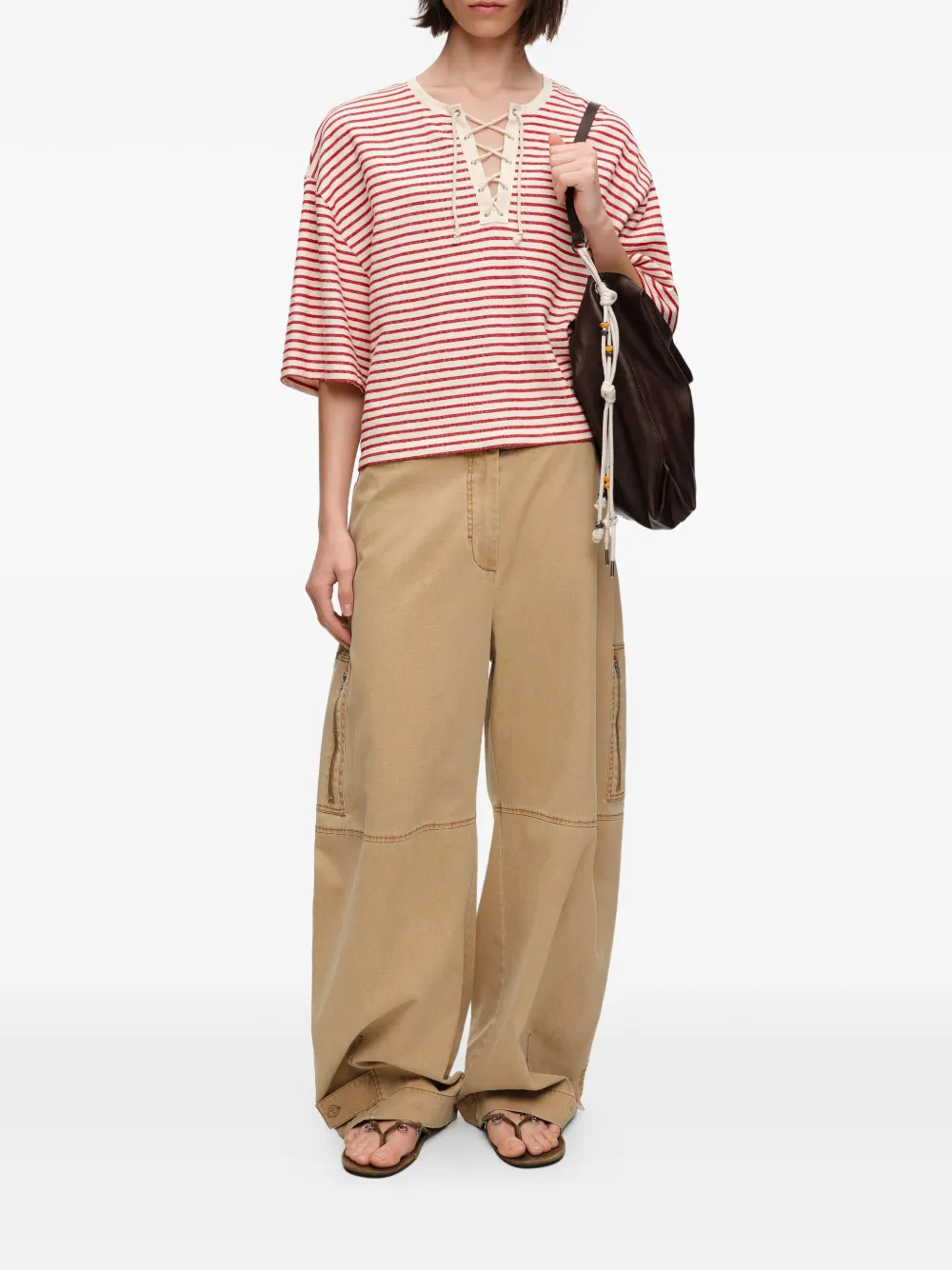 BIMBA Y LOLA Gestreept T-shirt Rood