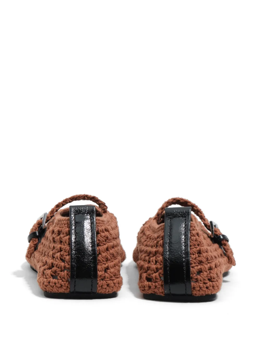 Bimba y Lola Gehaakte gebreide ballerina's Bruin