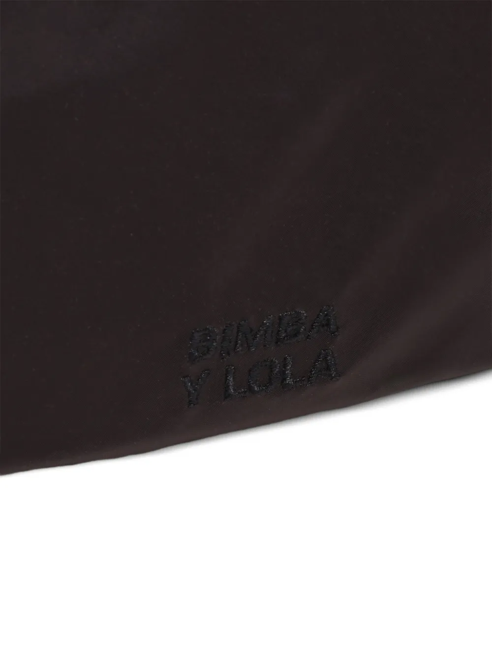 BIMBA Y LOLA Grote Charcoal nylon make-up tas Bruin