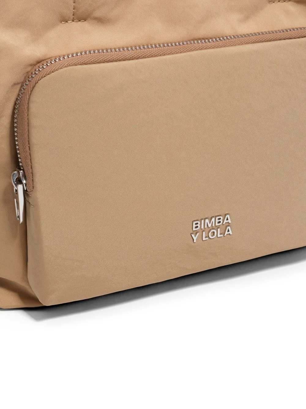 BIMBA Y LOLA Medium nylon tas met zak Beige