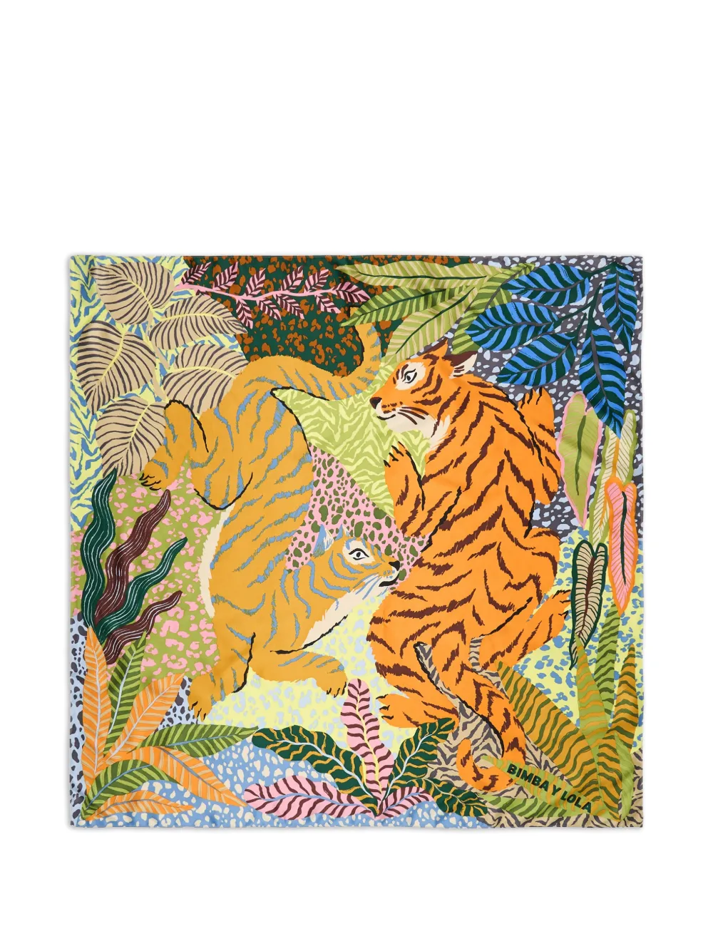 BIMBA Y LOLA Schal mit Wild Tiger-Print - Grün