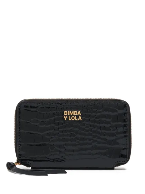 Bimba y Lola croc-effect patent wallet