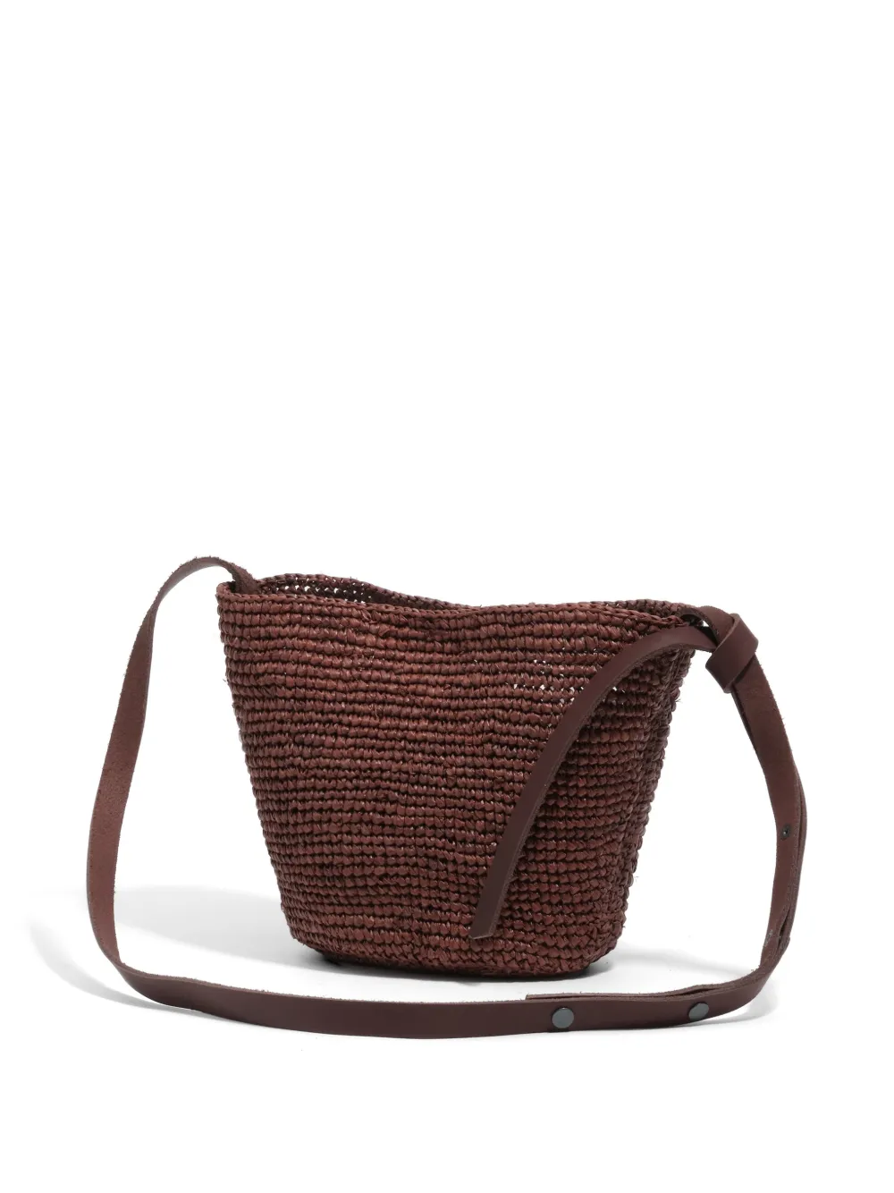 BIMBA Y LOLA Kleine geweven schoudertas met logodetail Bruin