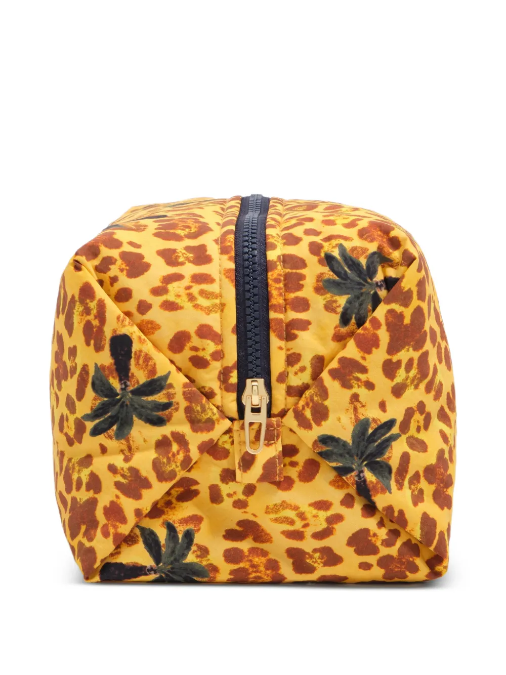  Bimba Y Lola Estuche De Maquillaje Grande Con Estampado De Leopardo - Amarillo 