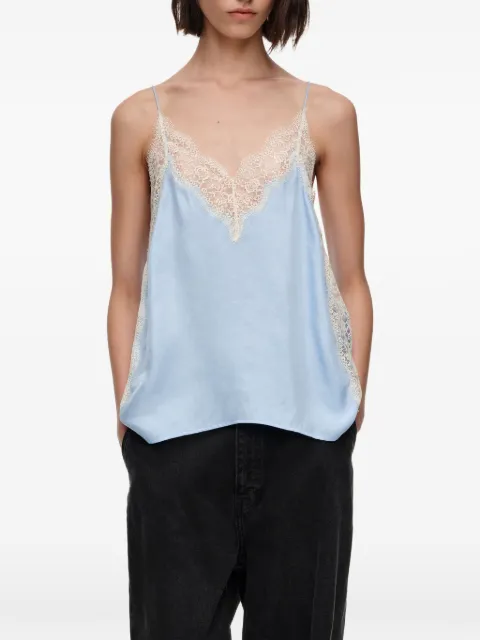 BIMBA Y LOLA  light blue lace strappy top