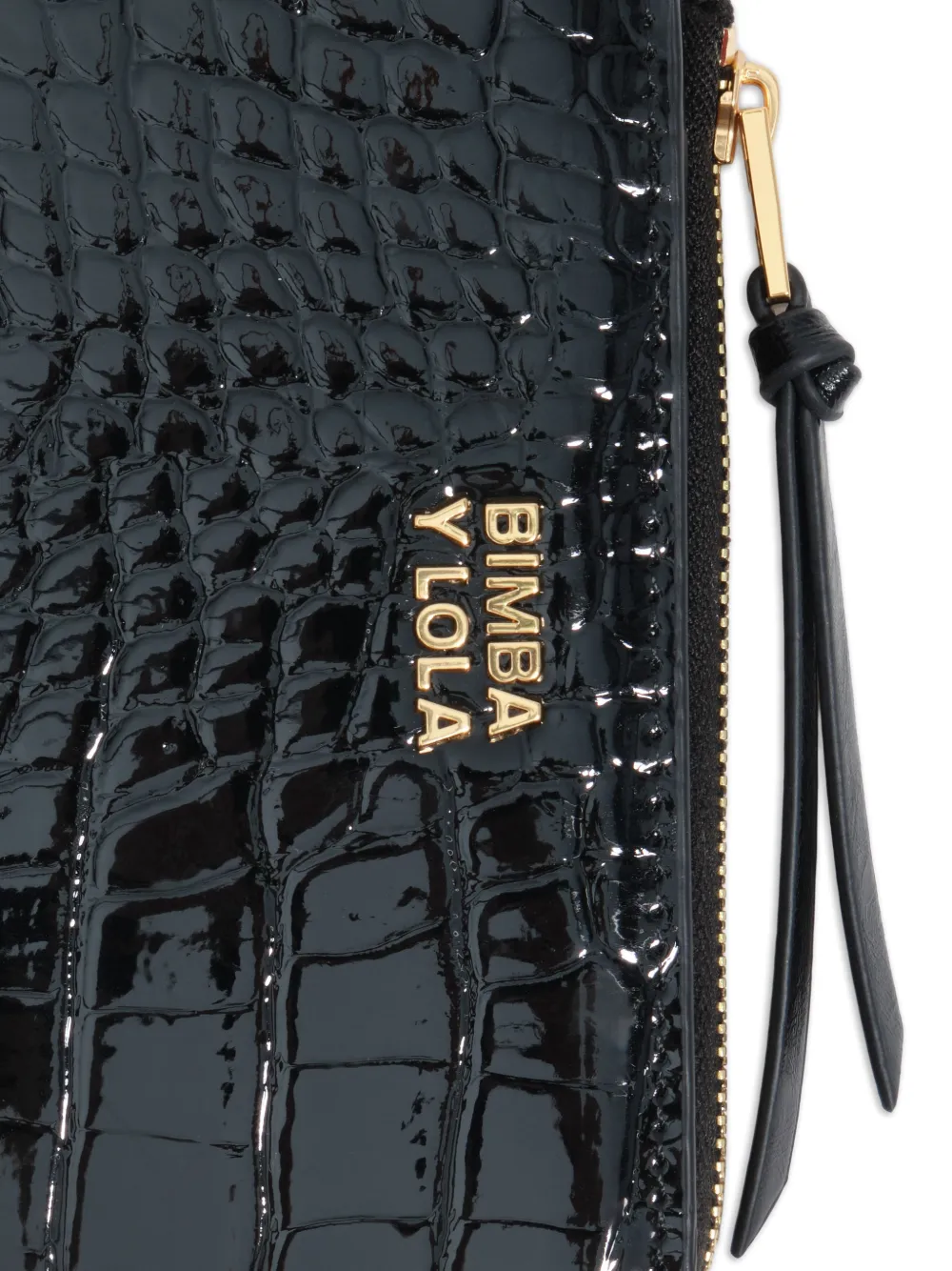 BIMBA Y LOLA Portemonnee met krokodillen-reliëf Zwart