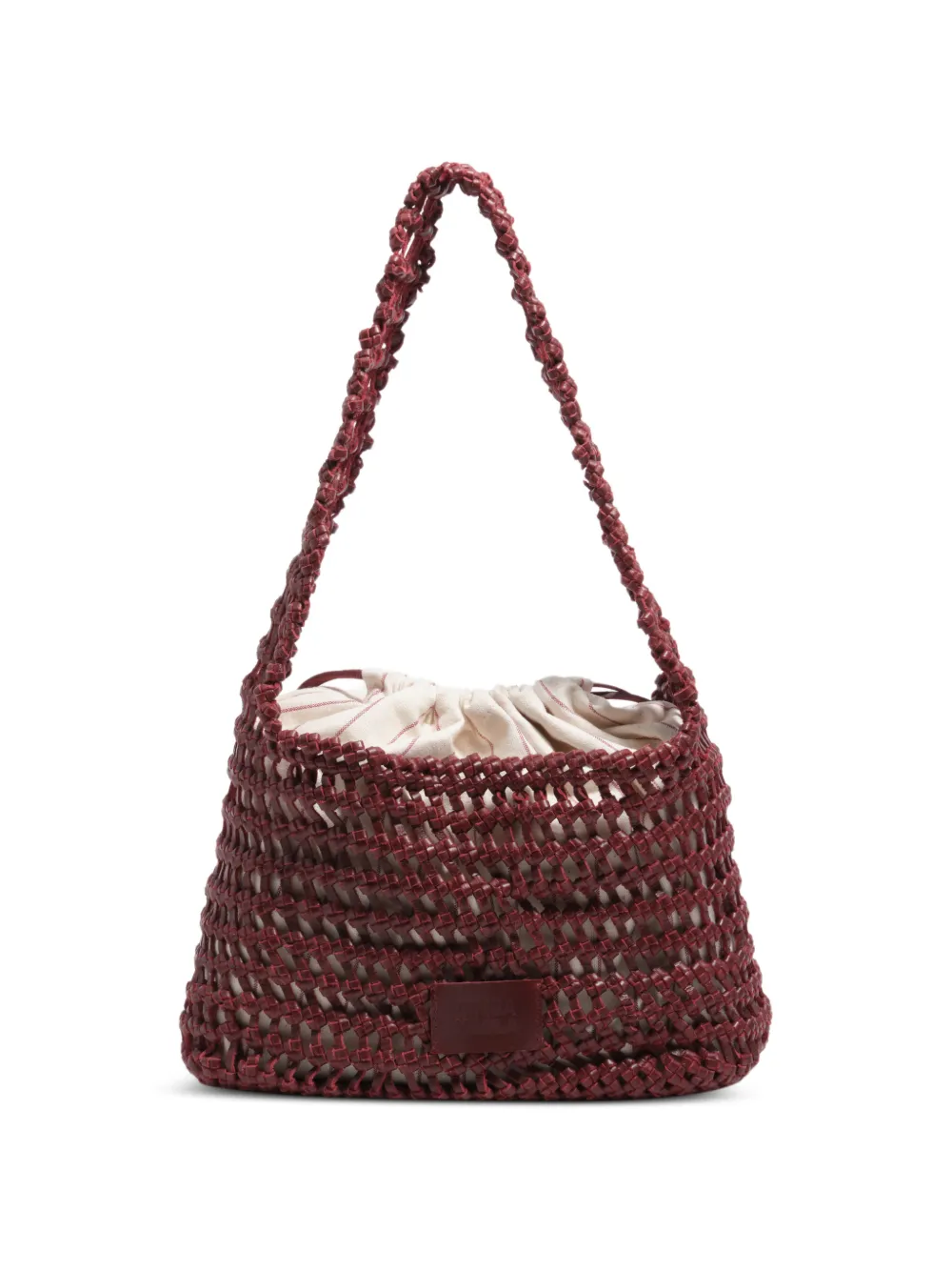 Bimba y Lola Borsa a spalla media in pelle intrecciata - Rosso